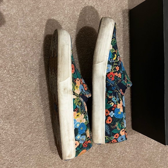 Keds Rifle Paper Co Slip-On Double Deck Sneakers - Garden Black/Multicolor - Picture 6 of 12